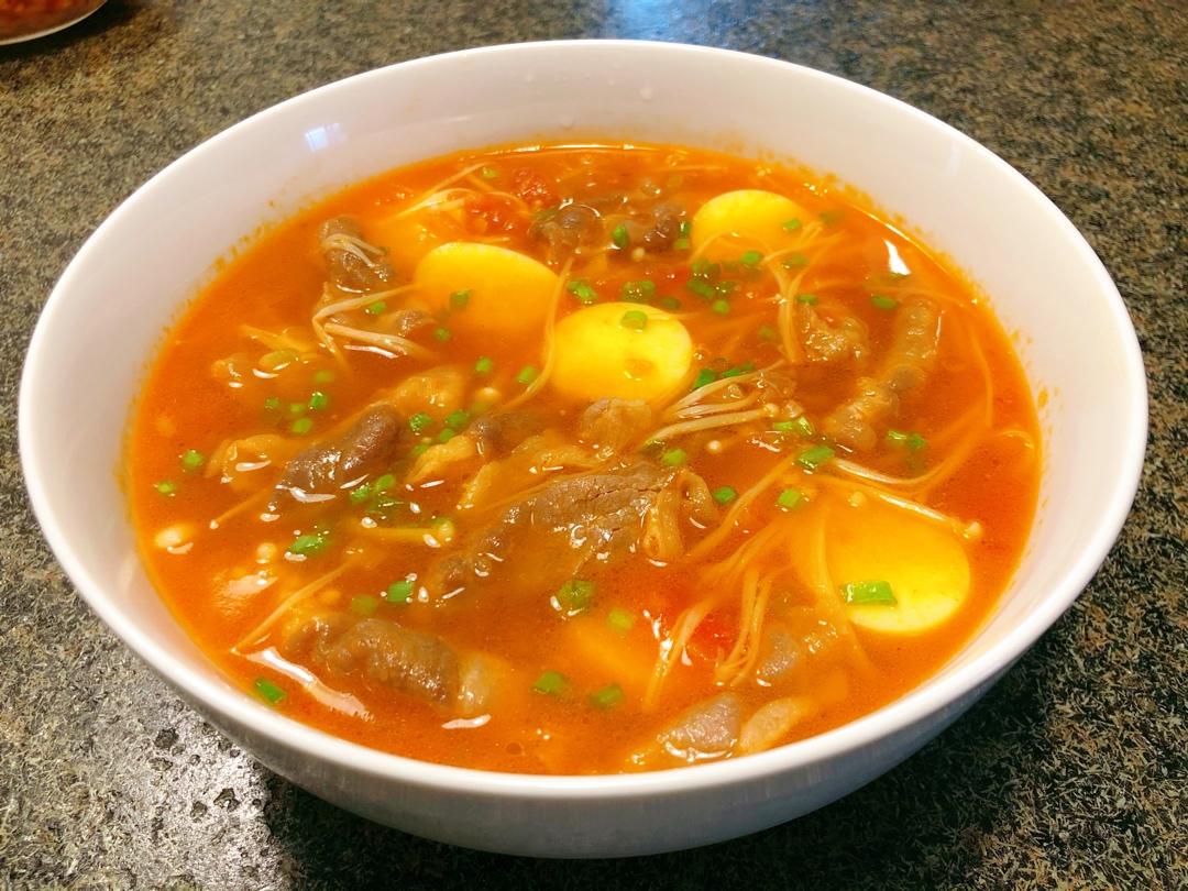 番茄肥牛金针菇