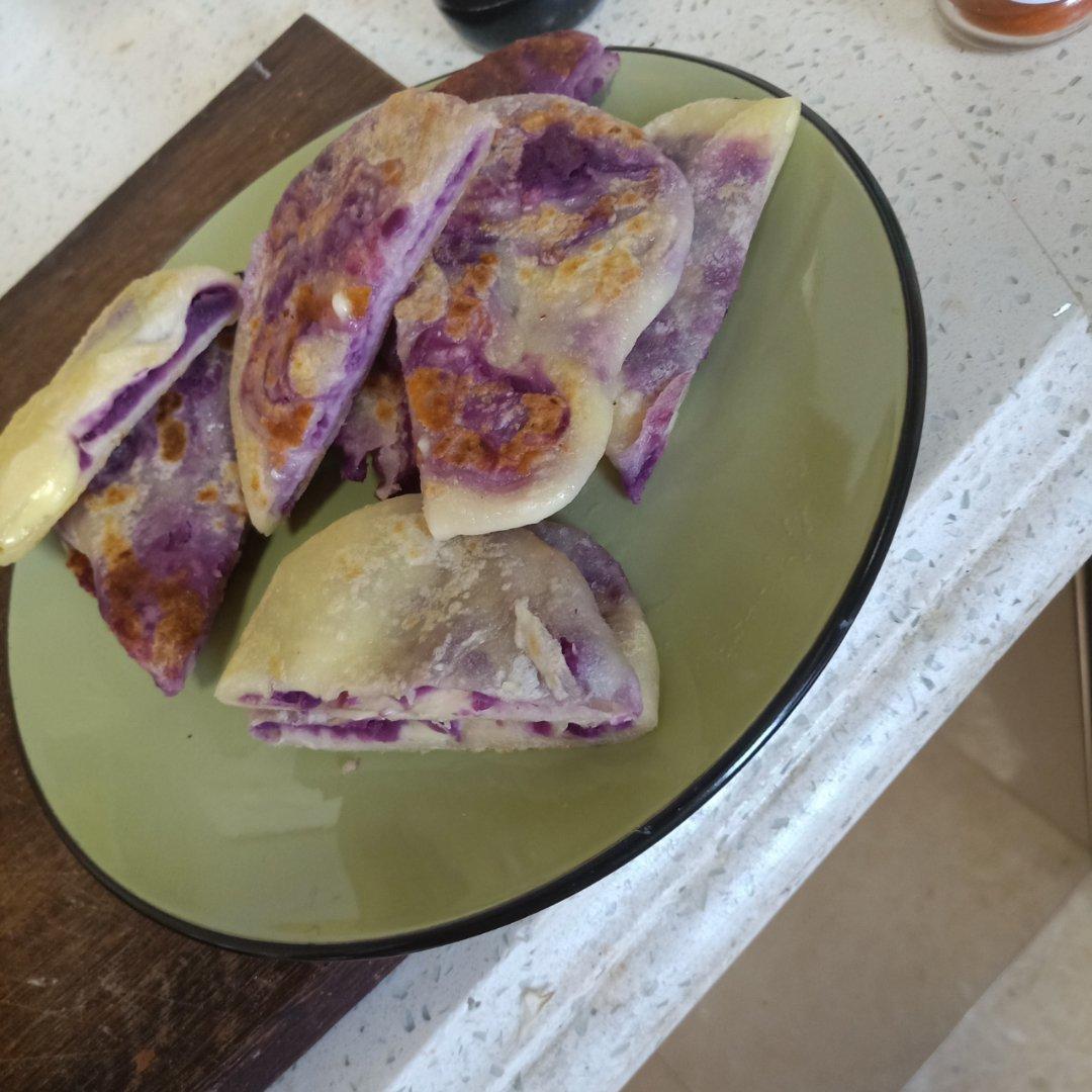 烫面紫薯饼