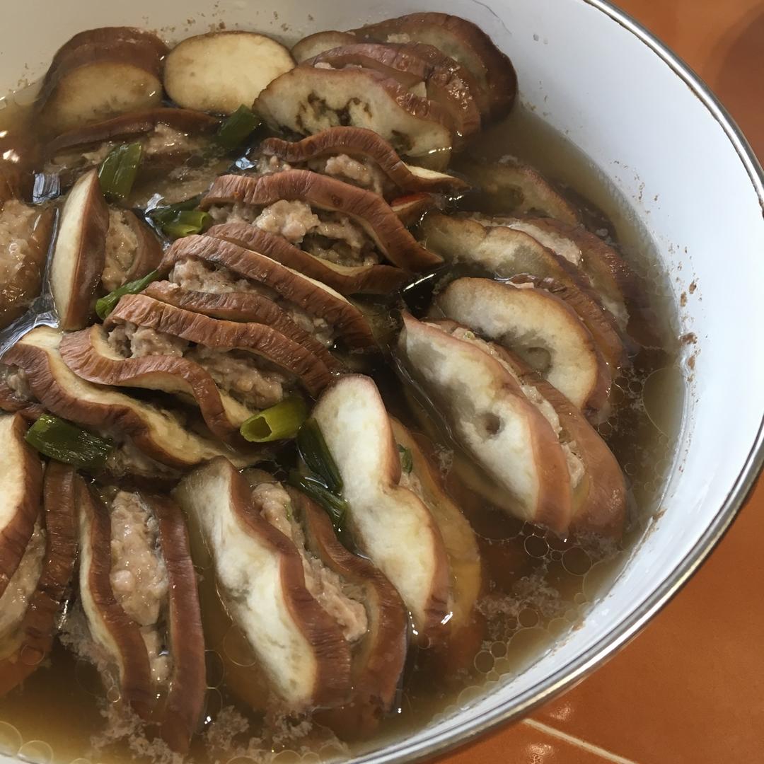 榨菜姐做的蒸茄盒