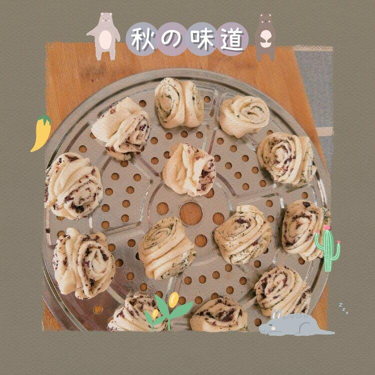 红豆花卷（粒粒红豆在里面）