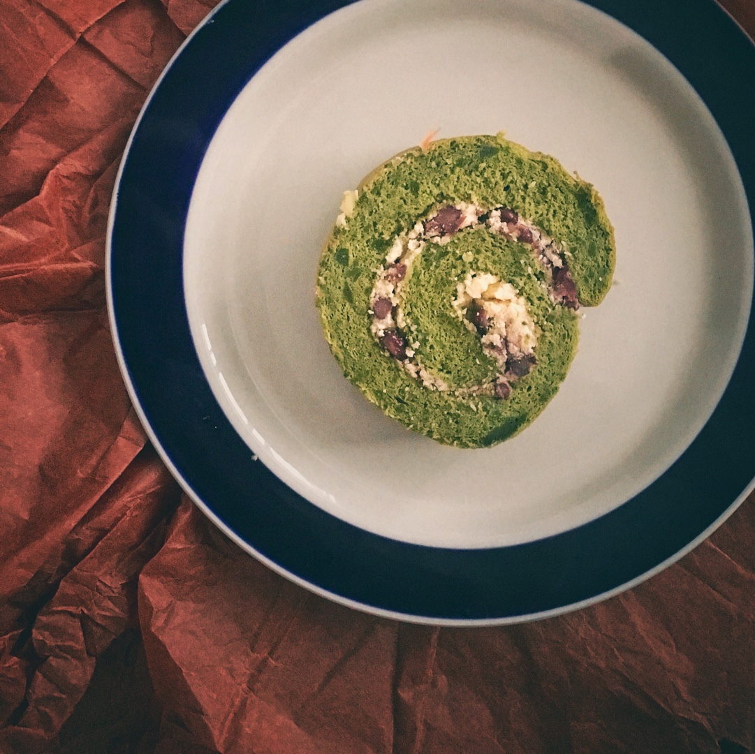 抹茶蜜豆蛋糕卷