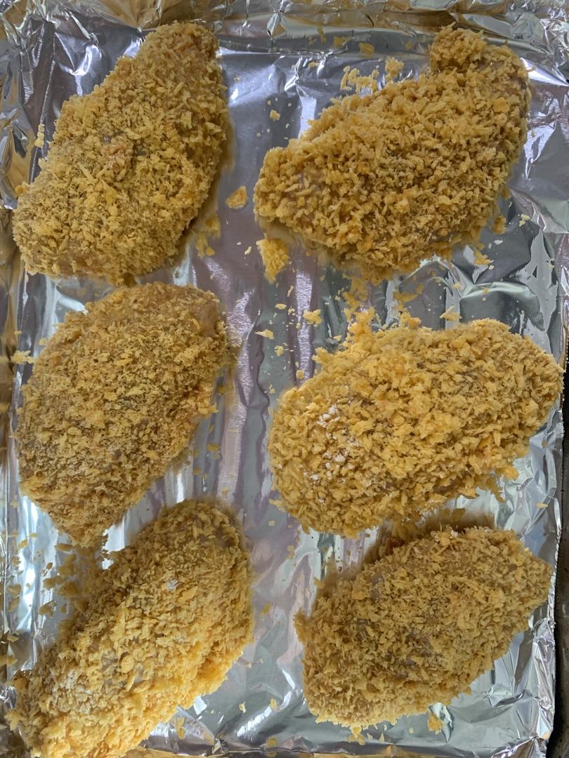 面包糠烤鸡翅