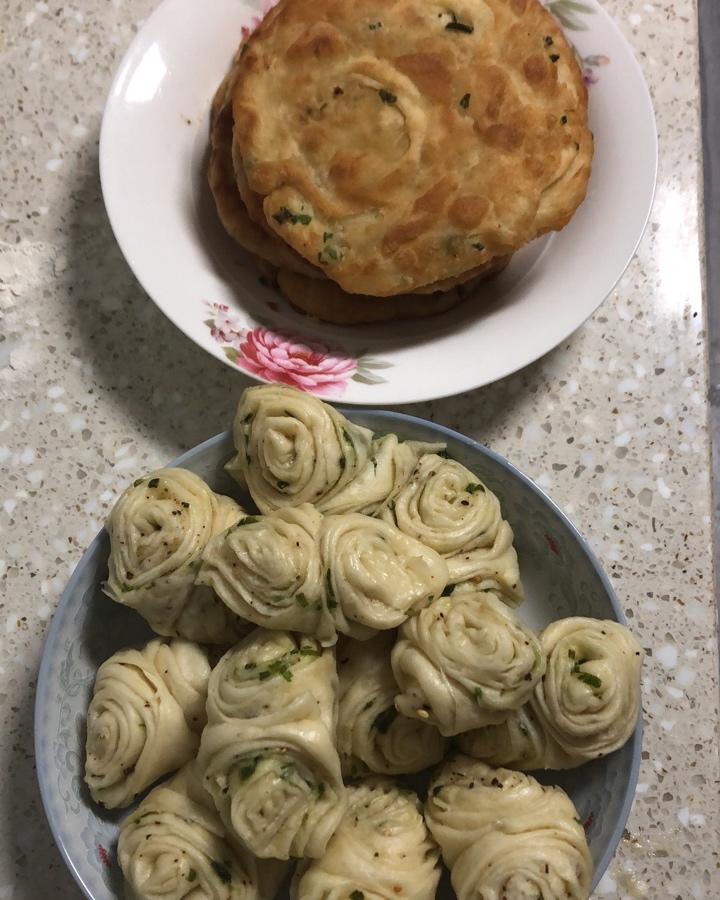千层油酥葱花饼