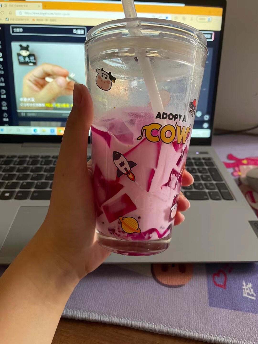 火龙果椰奶冻