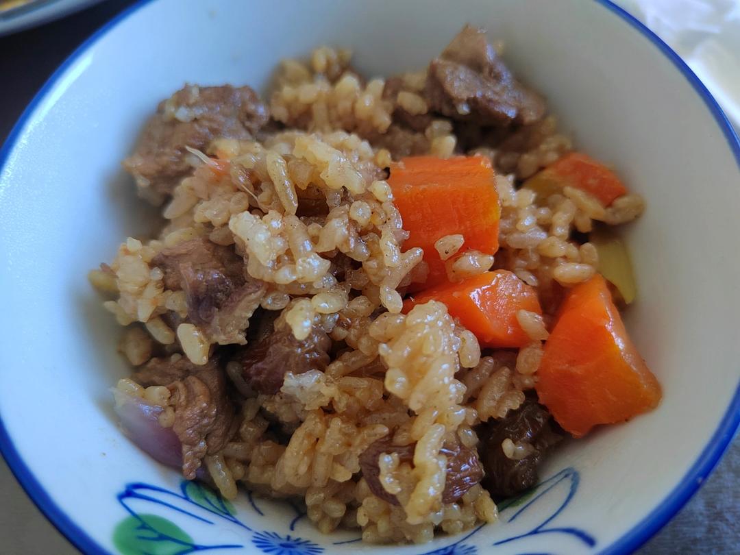 新疆孜然羊肉手抓饭（电饭煲）