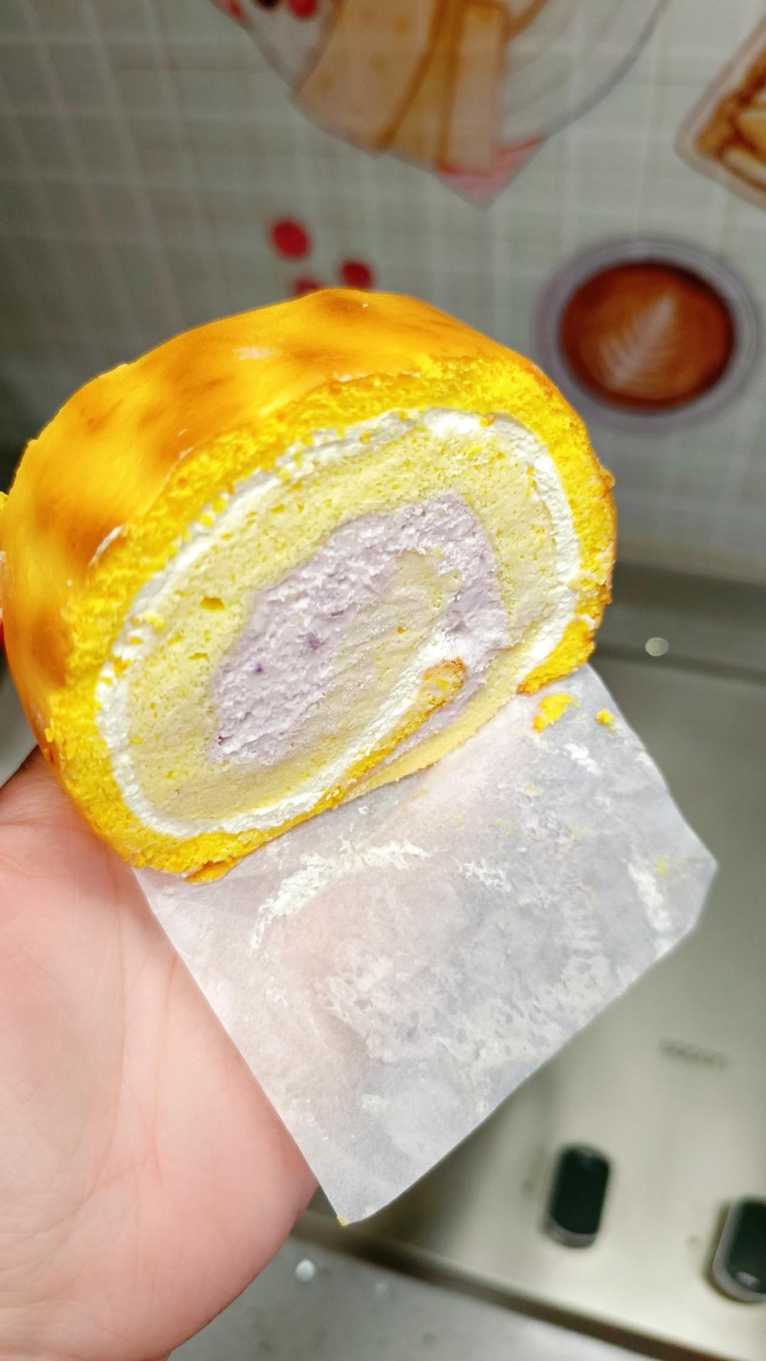 不甜不腻的虎皮芋泥蛋糕卷！炒鸡好吃！