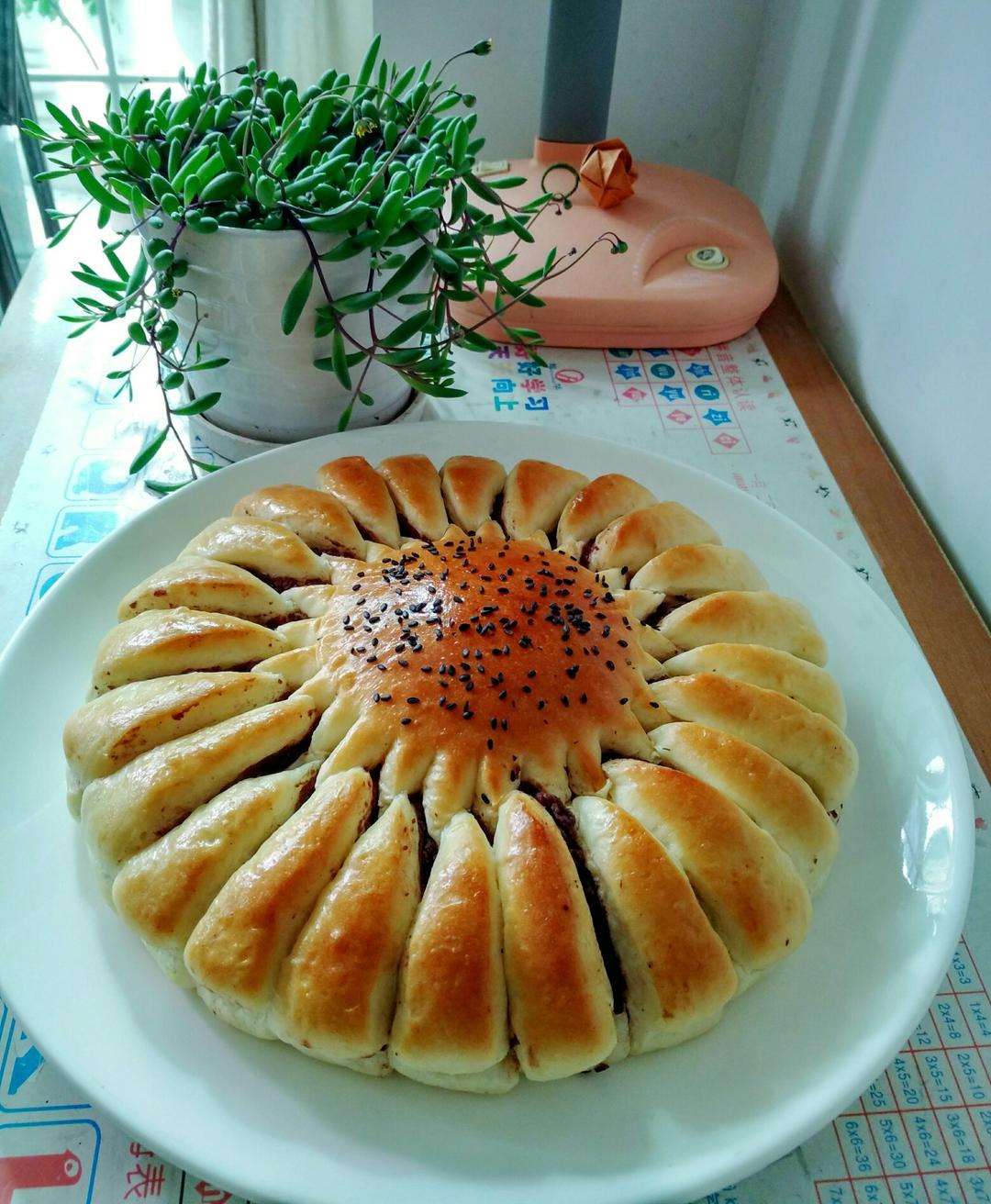 向日葵豆沙面包