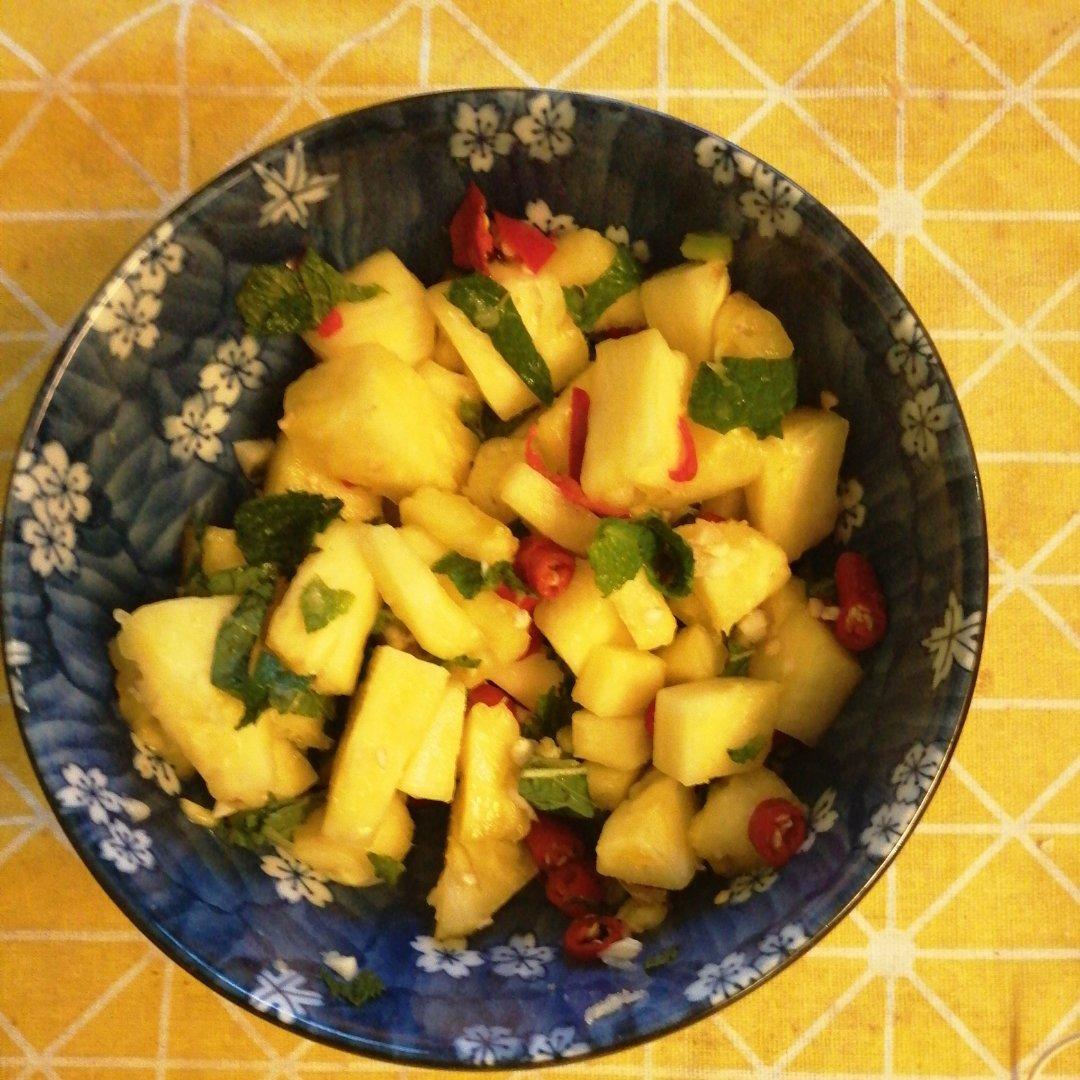 凉拌菠萝（米米姐教我的，超级爱）