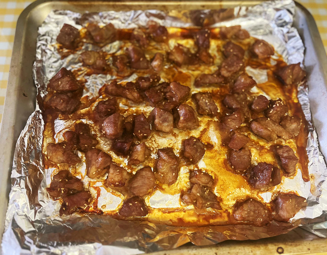 非常简单非常好吃的烤梅花肉