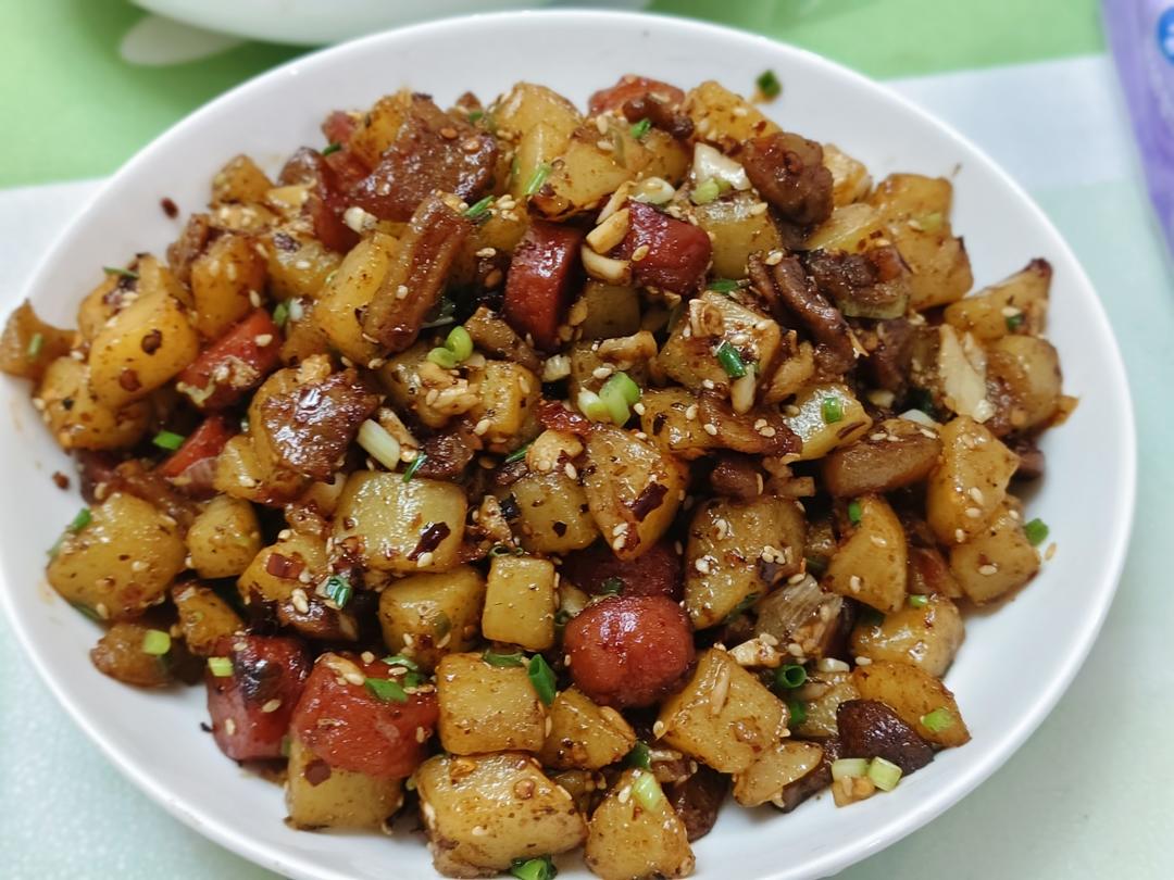 烧烤风味的土豆小香肠