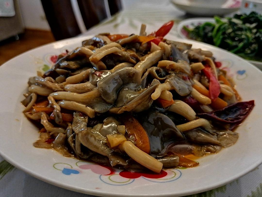 平安喜乐kuaile做的素炒秀珍菇