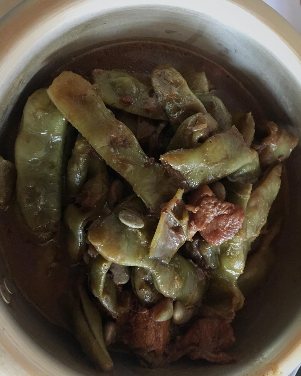 红烧肉炖豆角