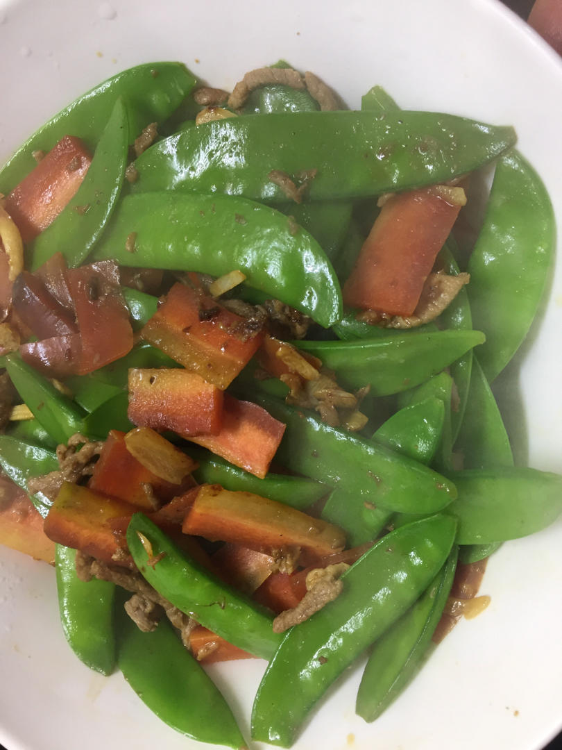 荷兰豆炒肉