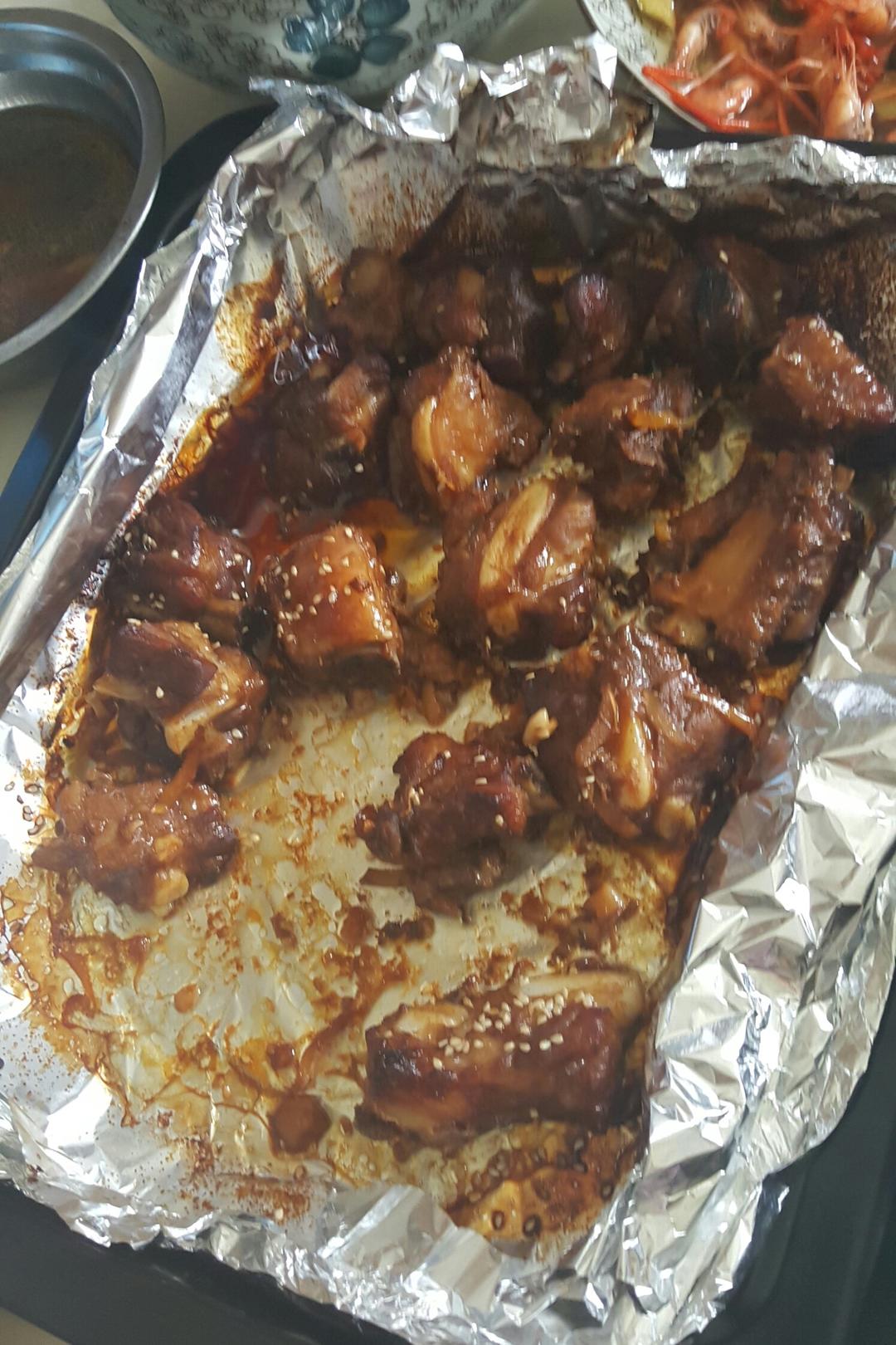amy宝贝莹做的锡纸烤排骨
