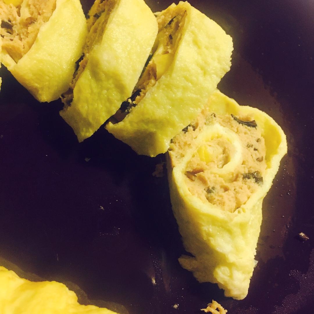 老爸的手艺---蒸肉蛋卷
