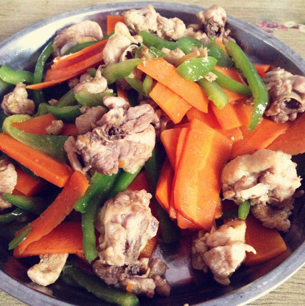 青椒鸡肉胡萝卜