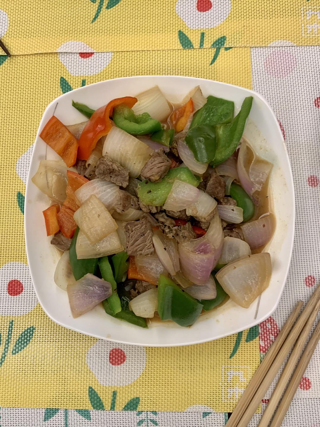 炒牛肉粒的做法