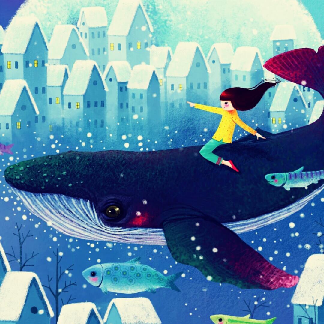 坐着鲸鱼去游洋