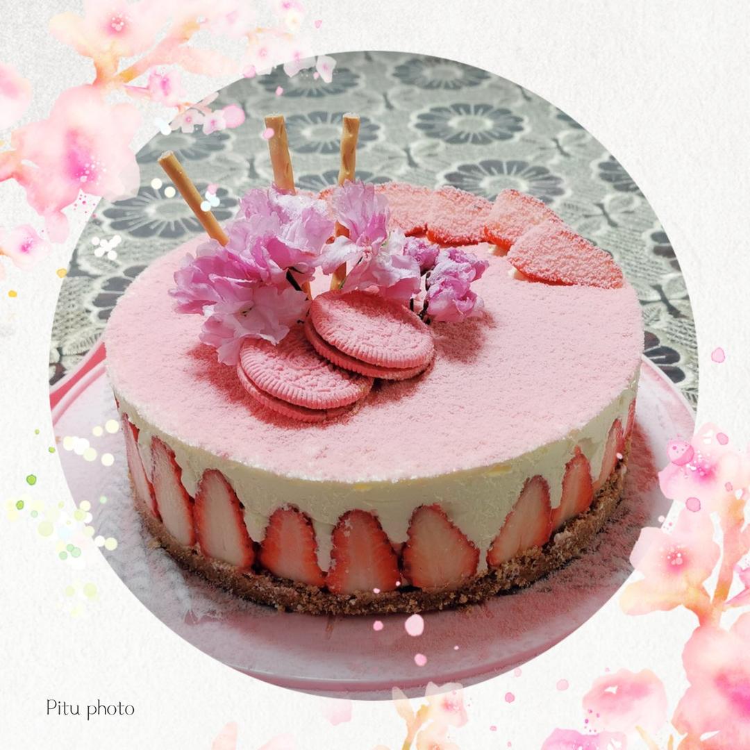 治愈系草莓奥利奥慕斯蛋糕