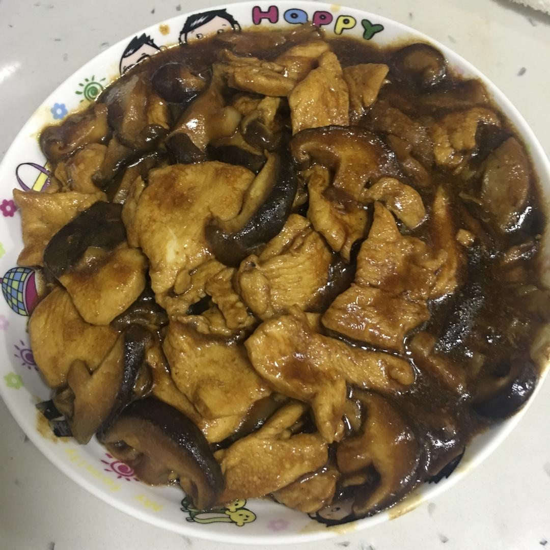 红烧香菇滑鸡片