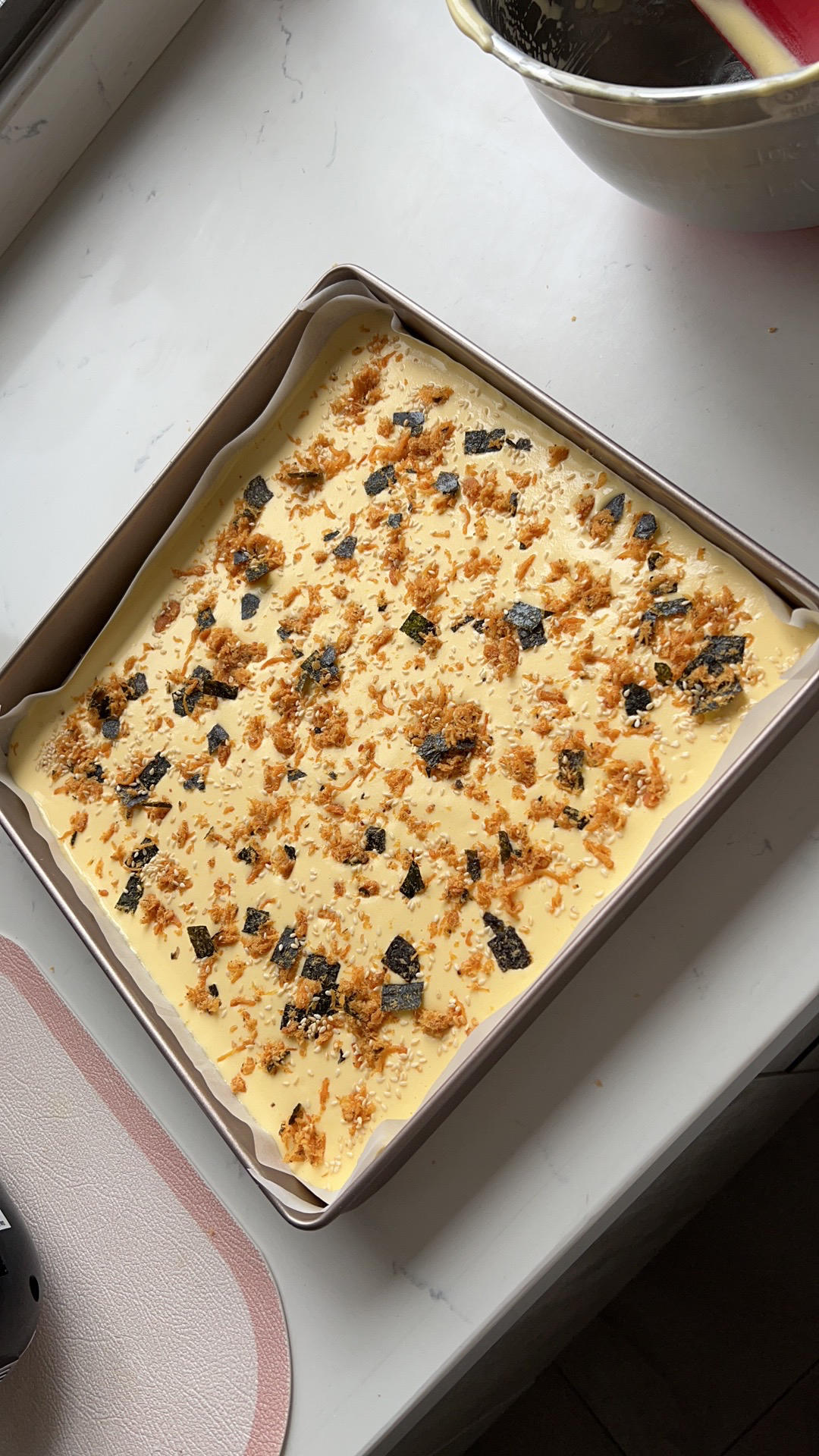 香葱海苔肉松芝麻蛋糕卷