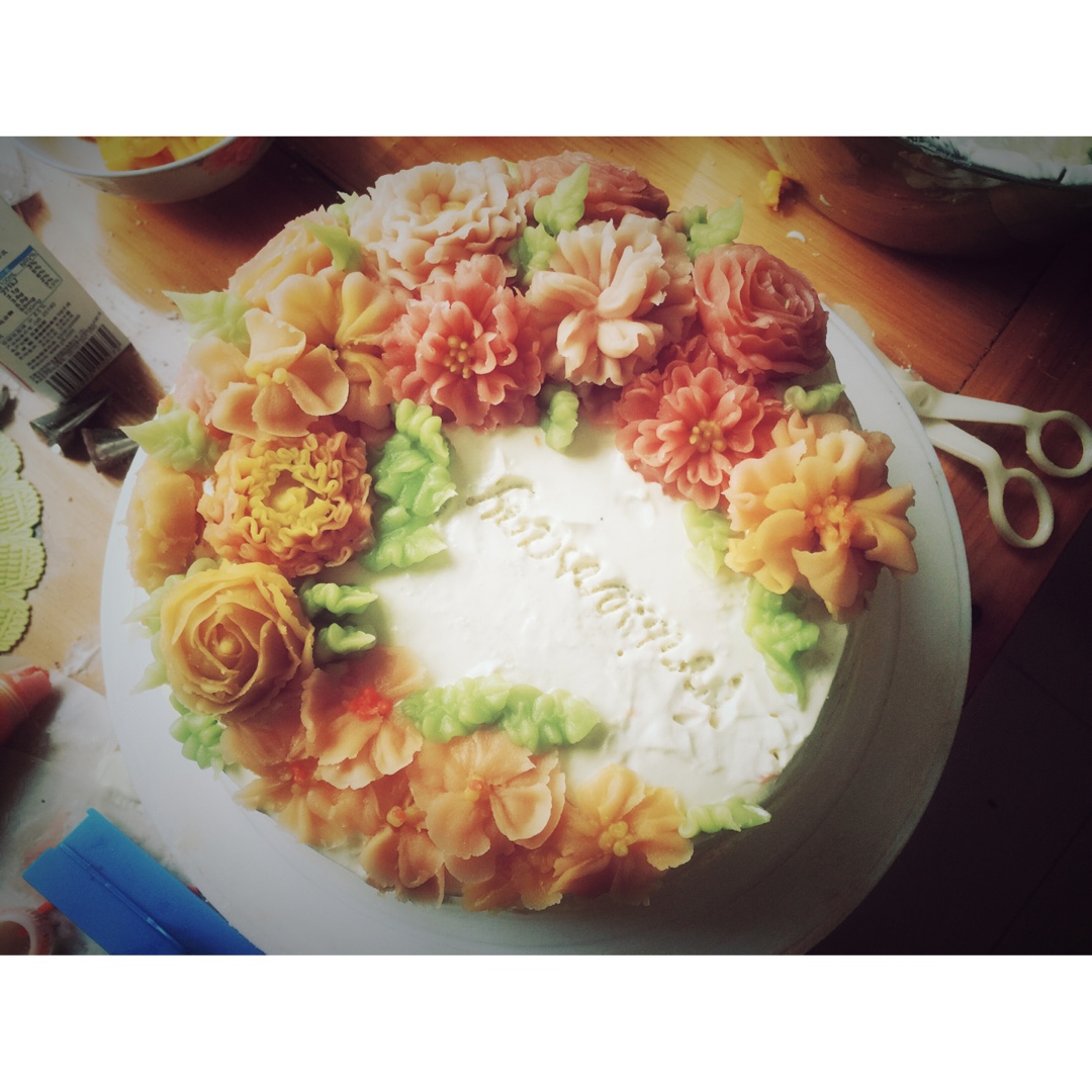 小麦子自创韩式裱花奶酪霜