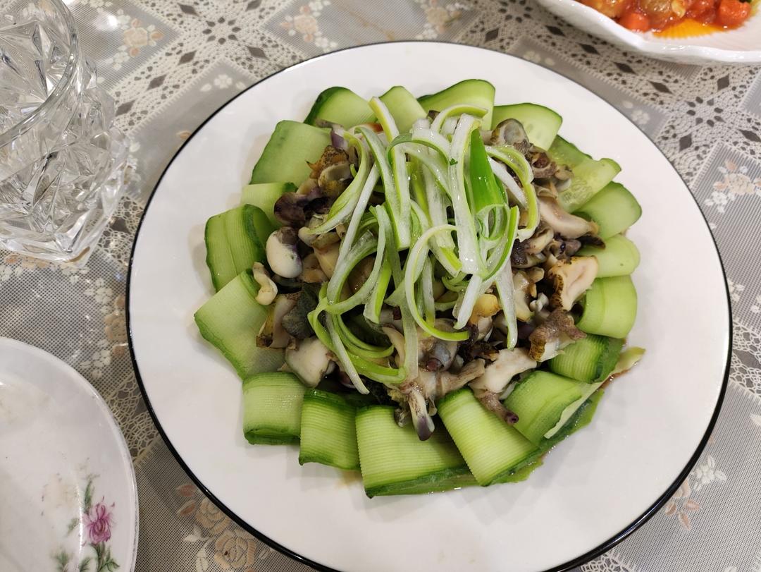 〈葱油海螺〉，这个好吃。欣小厨 😉