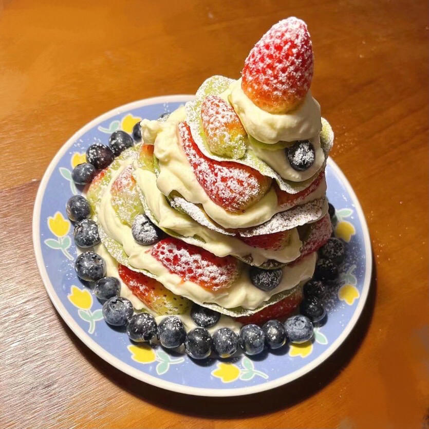 圣诞树松饼蛋糕