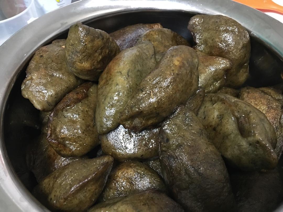 三婶秘传-清明花糍粑的做法