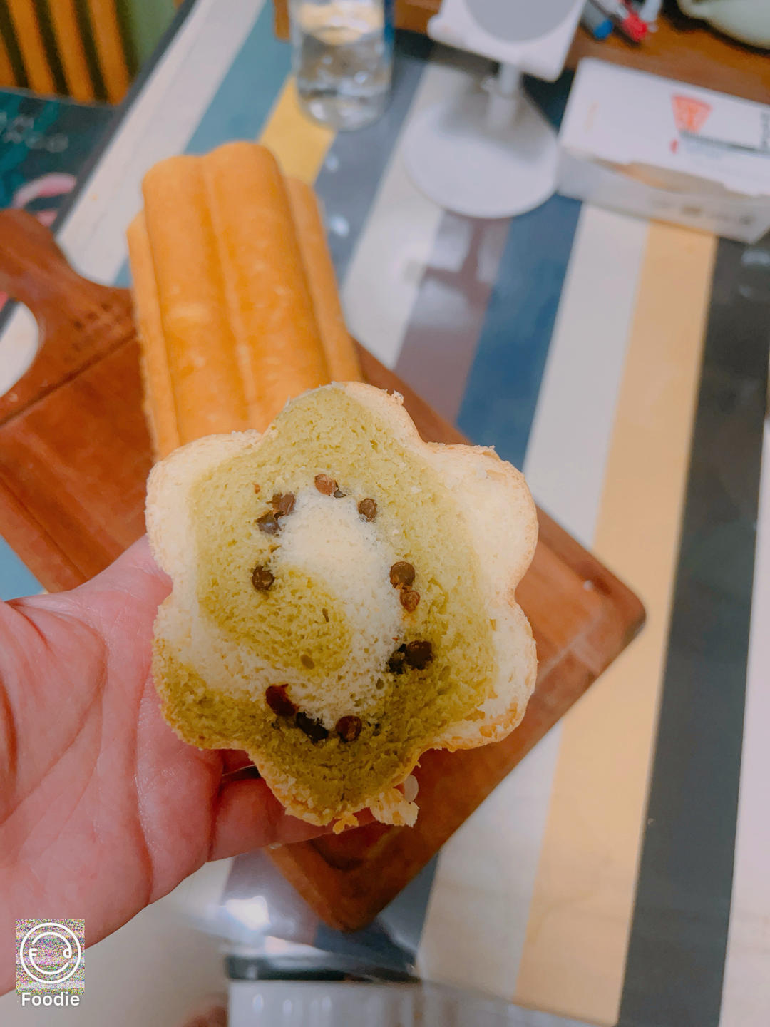 高颜值の抹茶蜜豆车轮吐司，详细做法一学就会