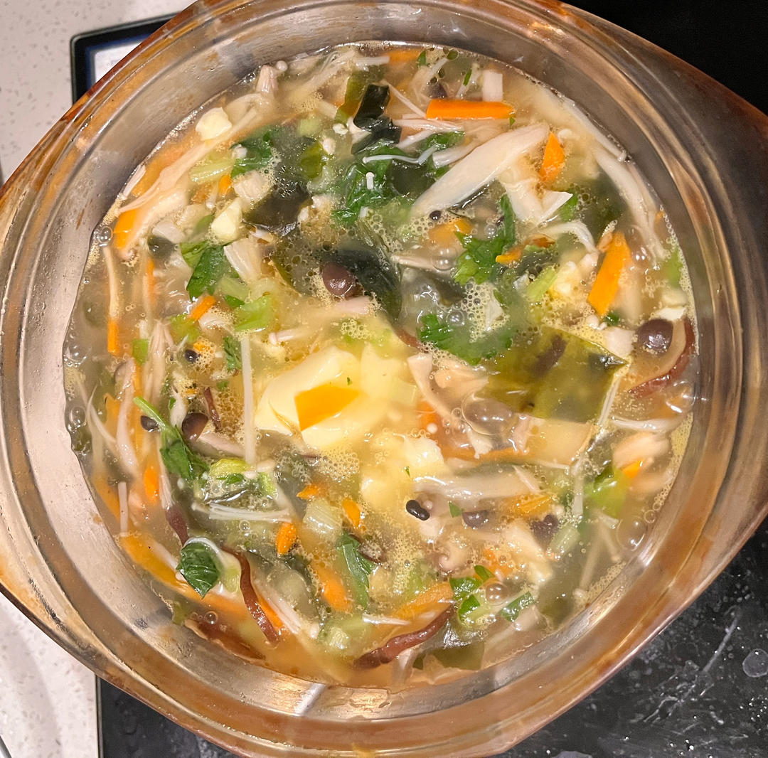 低卡减脂餐~三鲜菌菇汤