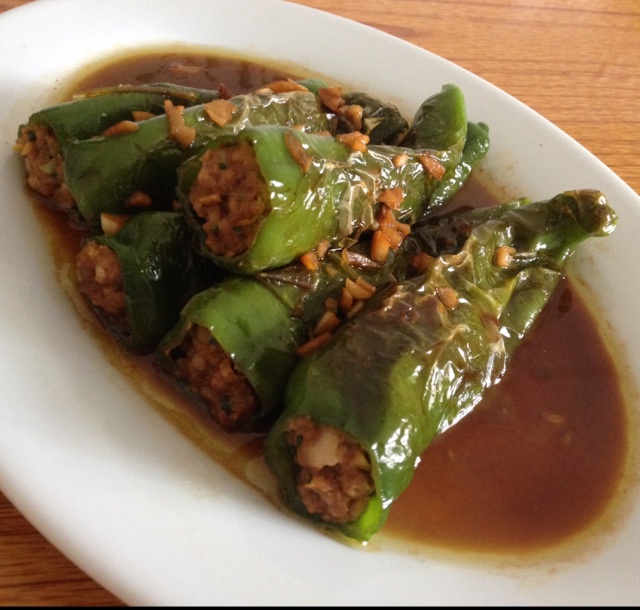 肉馅辣椒-新手下厨 stuffed Chili pepper