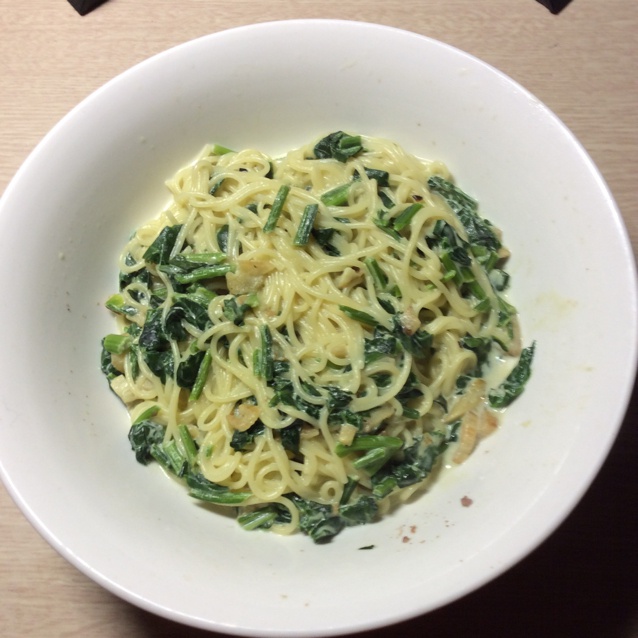 奶油蘑菇菠菜意大利面