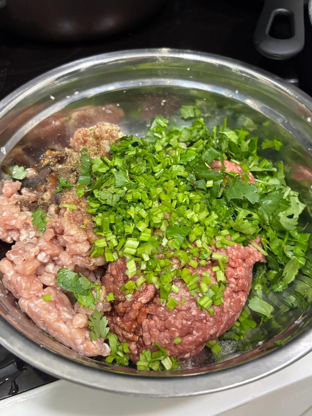 超好吃的香菜牛肉馅 包子饺子都可用