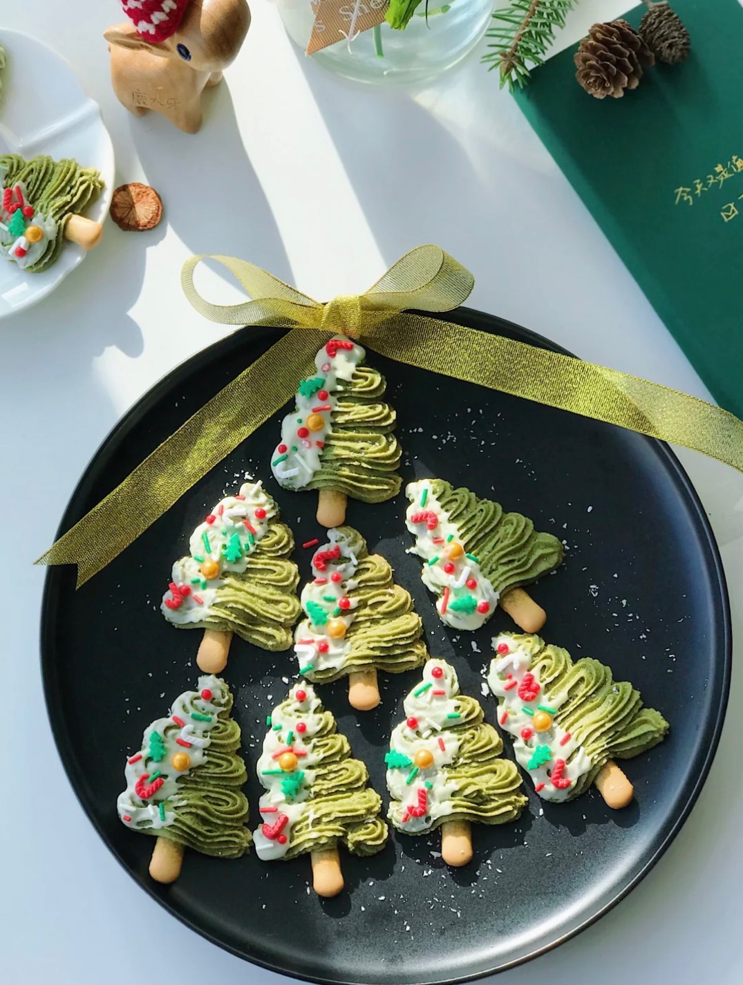 超简单圣诞树曲奇饼干🌲自制圣诞伴手礼物的做法