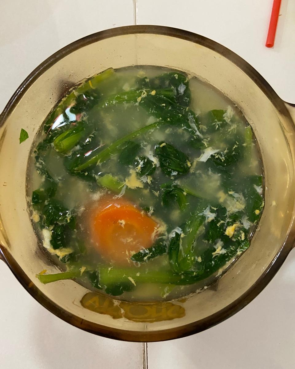 ladahool做的鸡毛菜蛋汤