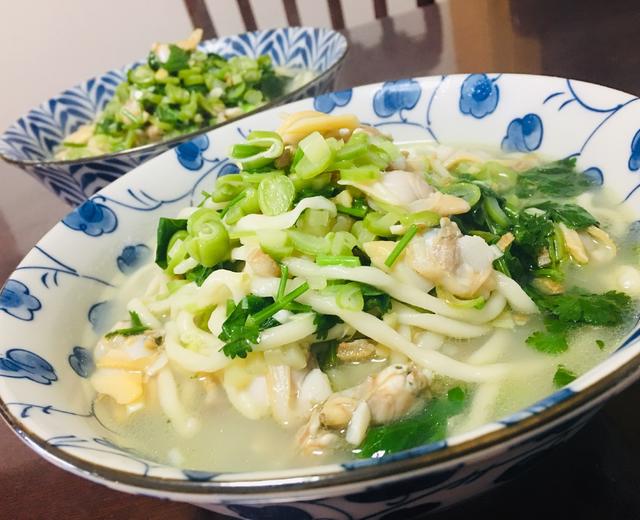 芸豆蚬子面的做法