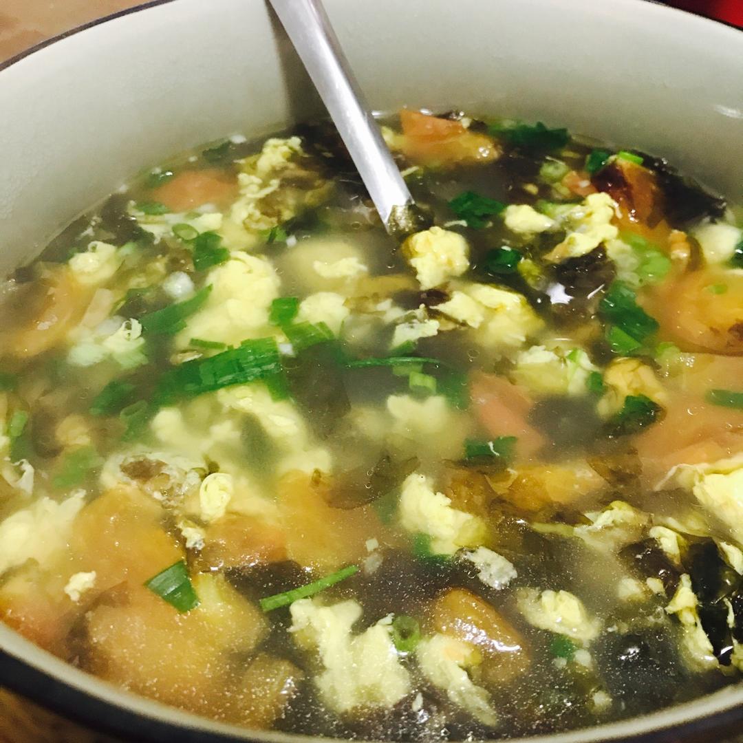 番茄紫菜鸡蛋汤