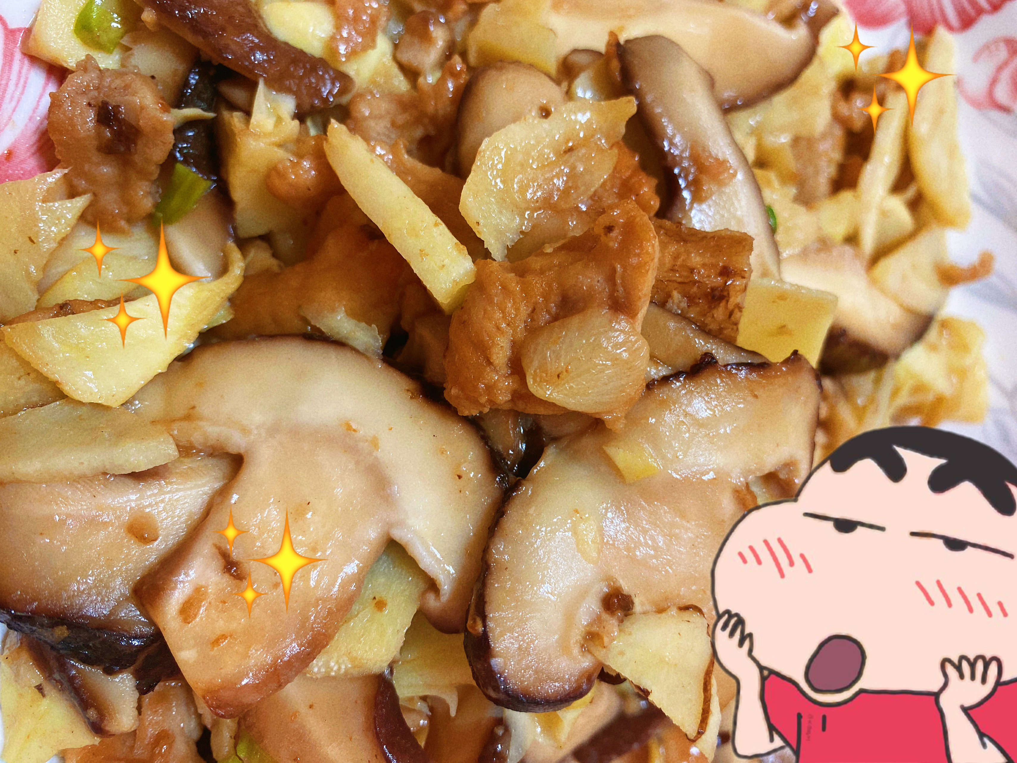 冬笋蘑菇炒肉片（冬日限定）