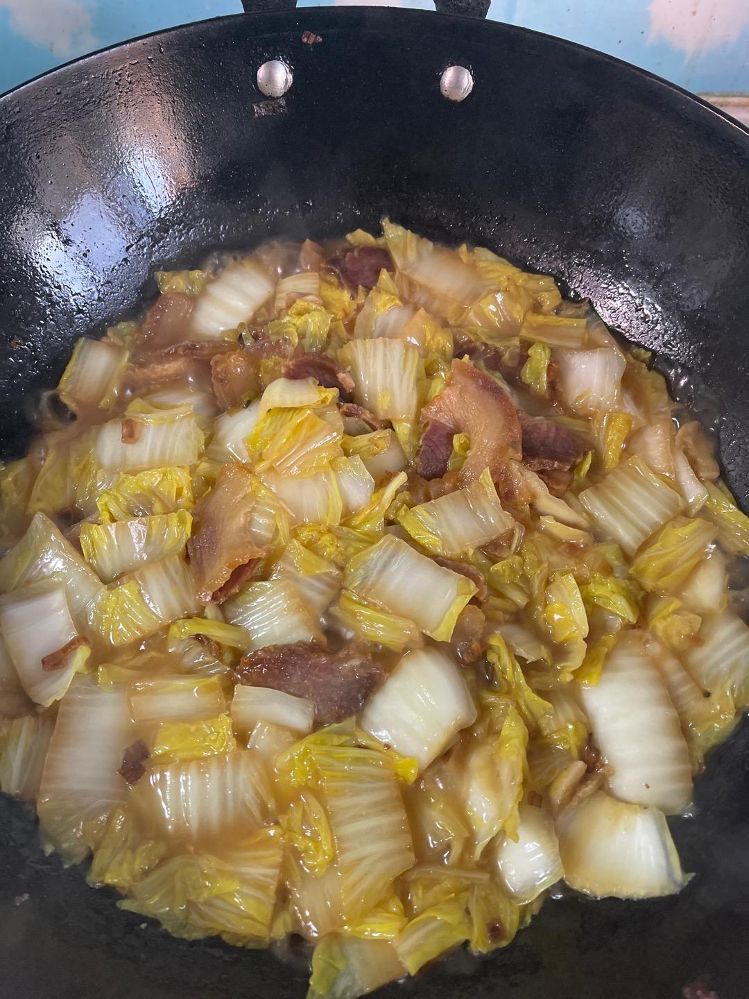 咸肉炒白菜