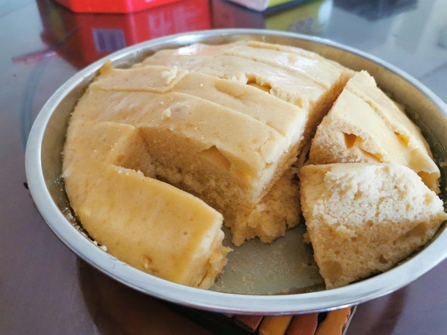 阿麦7nqz做的粤茶楼经典木薯粉马拉糕红糖代糖