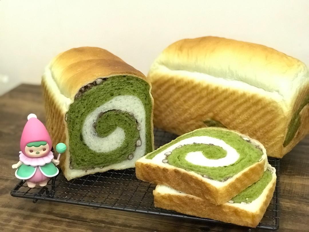 最正宗的日式抹茶红豆吐司
