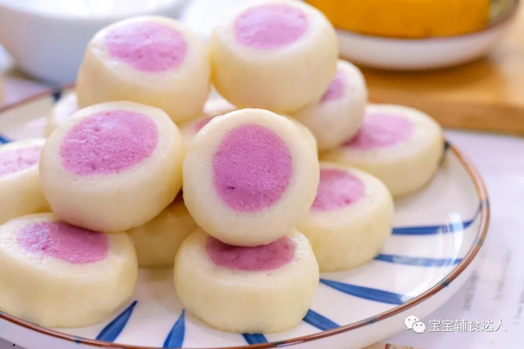 双色紫薯卷 宝宝辅食食谱的做法