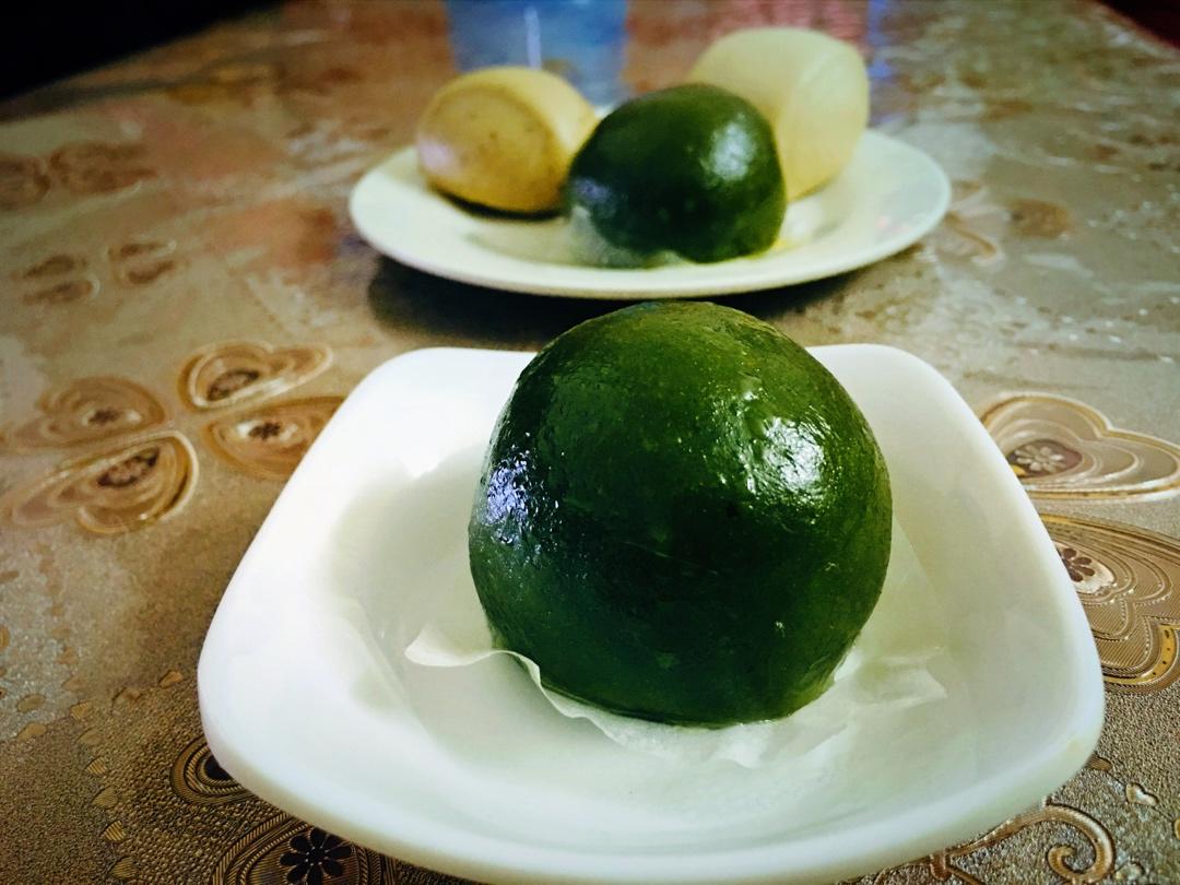 时令点心-艾草青团-4款咸甜配合的馅料
