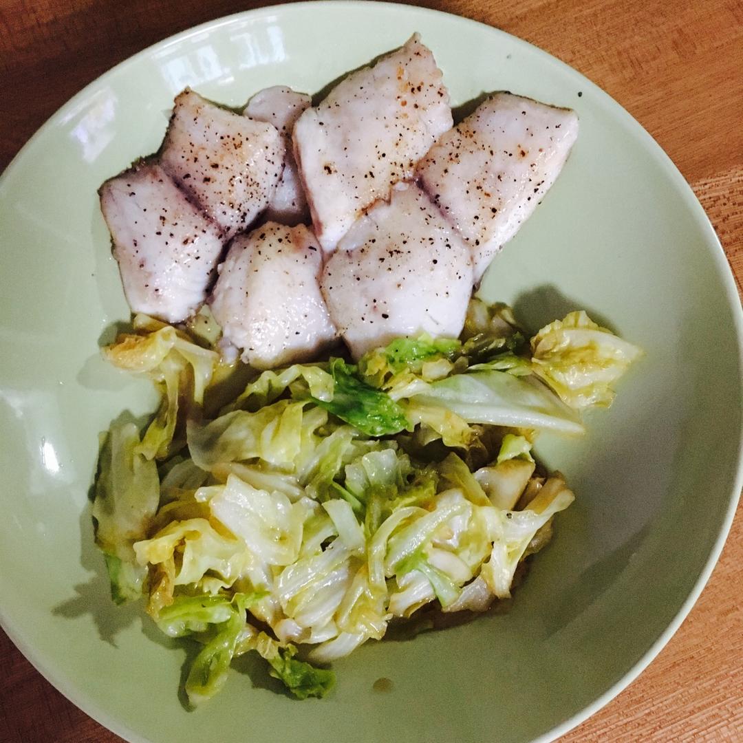 香煎鲷鱼，鲷鱼两吃之一