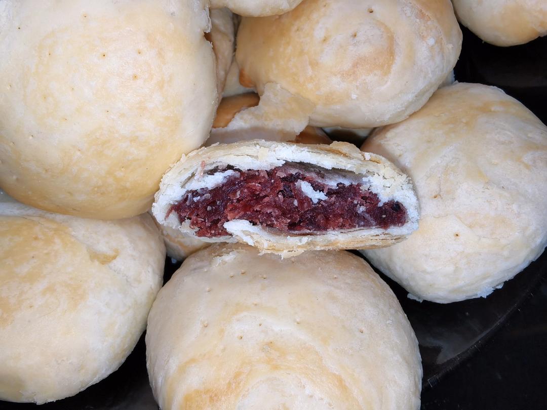 玫瑰鲜花饼，快手烫面法免出膜版，超级香酥！