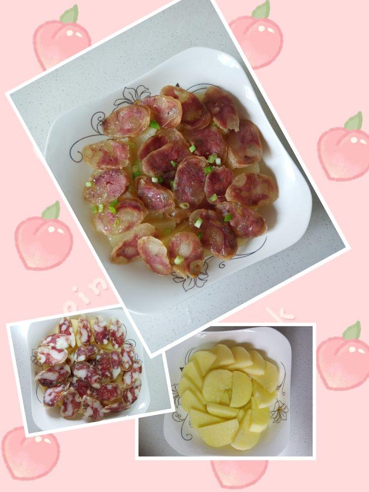 土豆蒸香肠