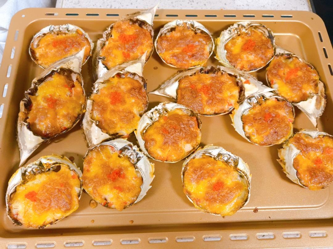 奶油芝士焗蟹宝