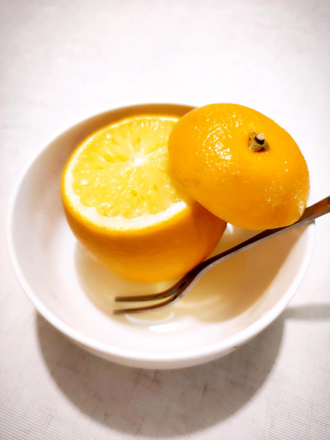 盐蒸橙子，治疗咳嗽，（详细步骤图）