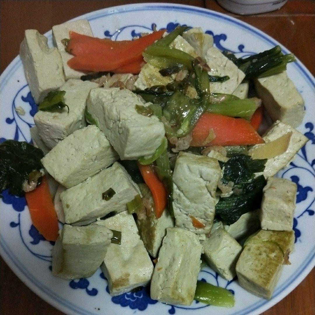 小白菜海米炖豆腐